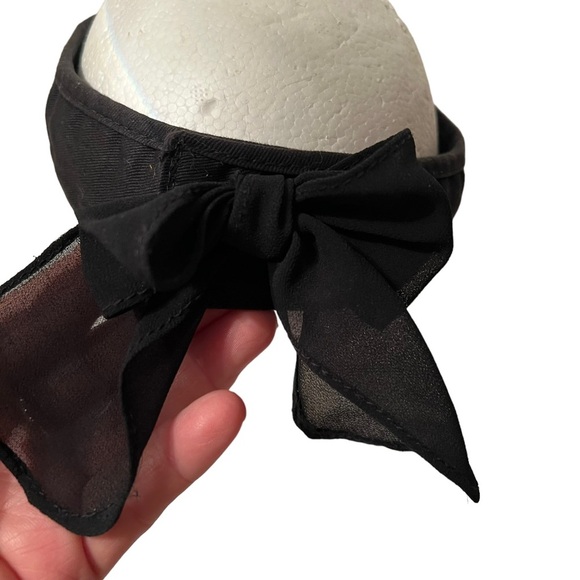 Maggie Lane Adjustable Hat Visor Sequins with Black Bow - Picture 7 of 8